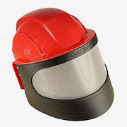 Strahlschutzhelm, geschlossen